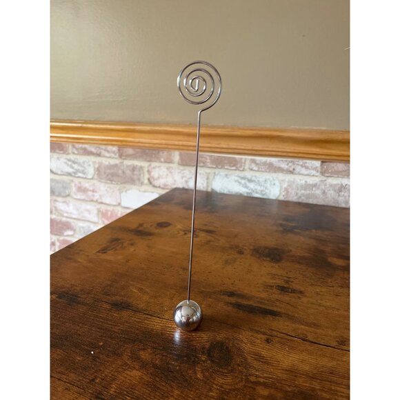 Metal Spiral Place Card or Picture Holder With Pink Ribbon Bow Set of 12 - Picture 9 of 12